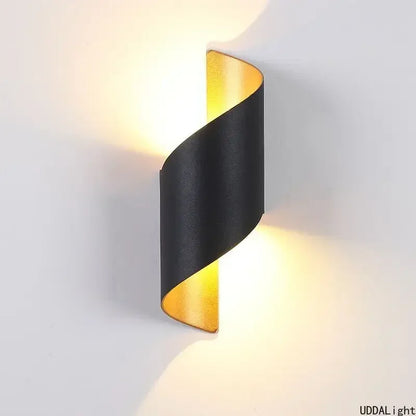 DecorBites™ Aluminum Outdoor Wall Lamp with Spiral Up and Down Light