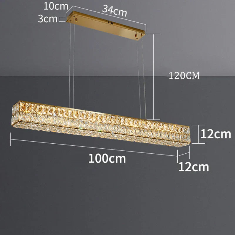 DecorBites™ Crystal Chandelier Pendant Light for Living and Dining Room Lighting