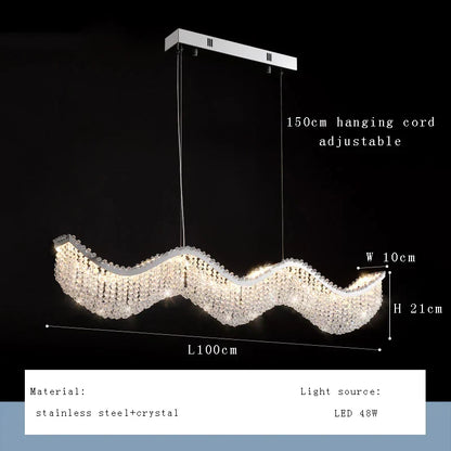 DecorBites™ Crystal Bead Chandelier LED Lights for Modern Luxury Home Decor & Bedroom