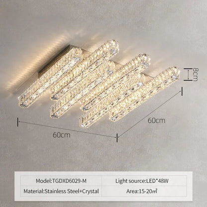 DecorBites™ Crystal Ceiling Chandelier Light - Modern Luxury Dimmable LED Luminaire