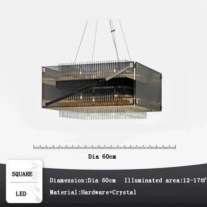 DecorBites™ Crystal Glass Pendant Chandelier for Luxe Dining Room Decor