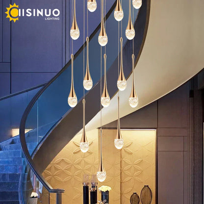 DecorBites™ Crystal Staircase Chandelier for Luxe Home Decor