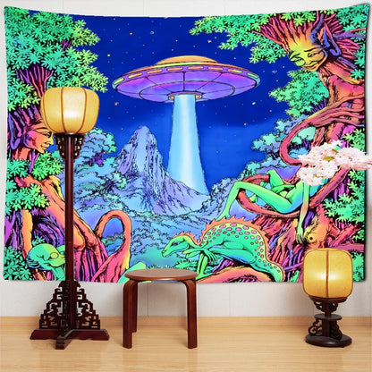 ™ Jellyfish Underwater Tapestry: Psychedelic Alien Art for Home Decor