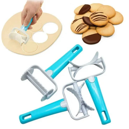 DecorBites™ Dough Cutter and Dumpling Maker: Kitchen Pastry Tools for Homemade Dumplings, Pies, and Cookies
