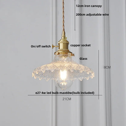 DecorBites™ Green Glass Adjustable LED Pendant Lamp - Modern Nordic Hanging Light