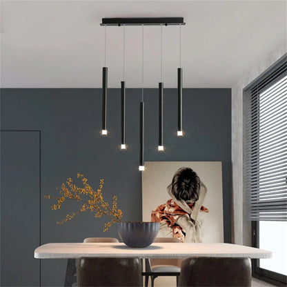 DecorBites™ Glossy Cylindrical Chandelier for Bar, Restaurant, Bedside, and Company Front Desk