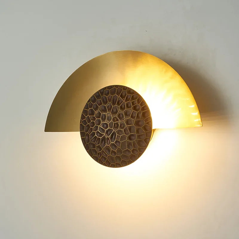 ™ Half Moon LED Wall Lamp | Modern Resin Iron Sconce for Living Room, Bedroom, Aisle