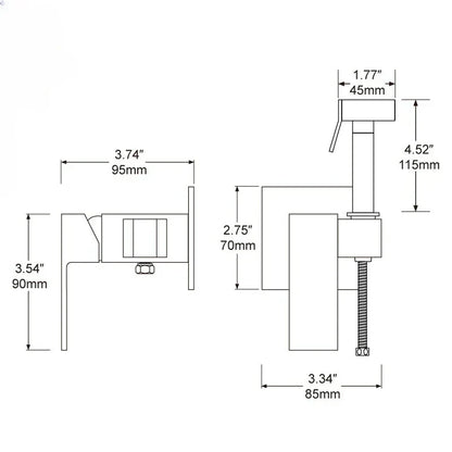 DecorBites™ Bidet Spray Gun Set Kit with Hot and Cold Hygienic Shower for Bathroom and Toilet