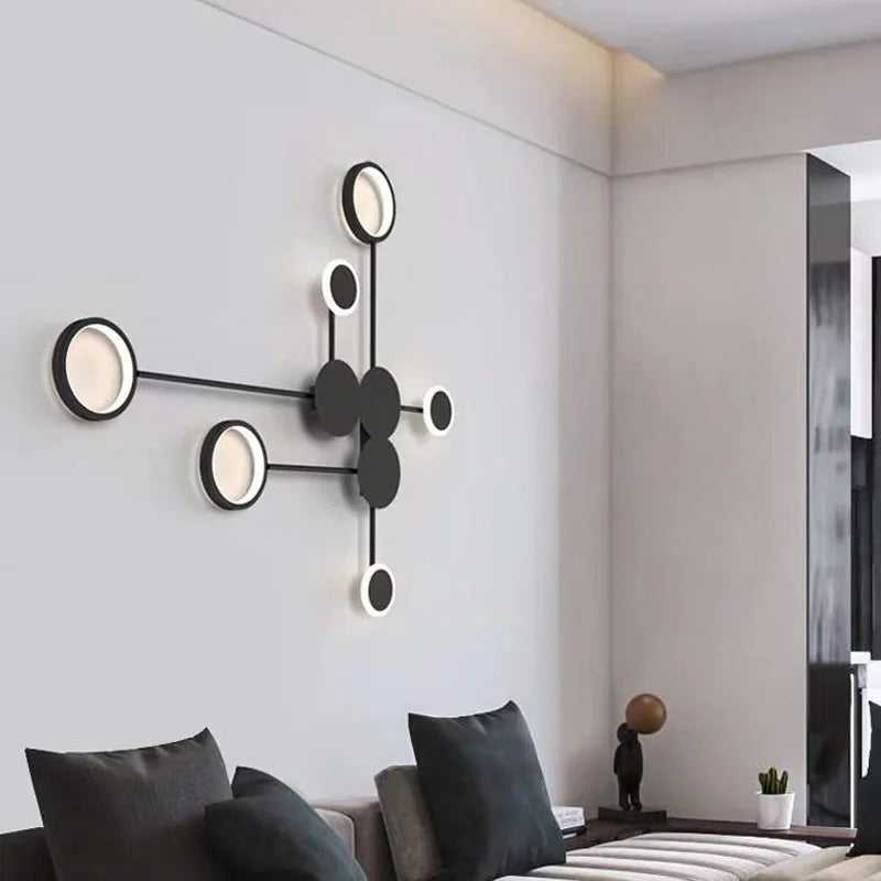 DecorBites™ Black Gold LED Wall Lamp for Indoor Bedroom Living Room Stairs Bar