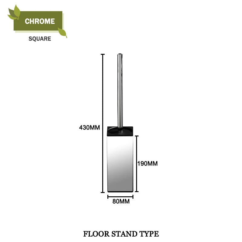 DecorBites™ Gold Toilet Brush Set with Wall Mount Holder