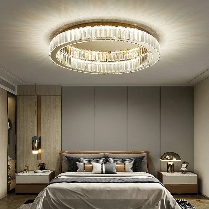DecorBites™ Crystal LED Ceiling Chandelier for Home Living Room Lighting Decoration