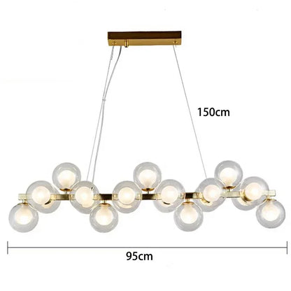 DecorBites™ Glass Ball LED Pendant Lights for Home Decor and Luminaires