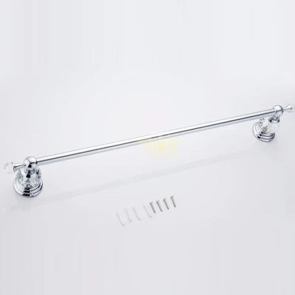 DecorBites™ Crystal Chrome Towel Bar - Stainless Steel Bathroom Accessories