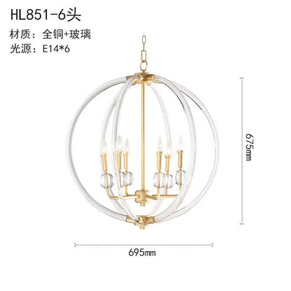 DecorBites™ Country Industrial Ball Chandelier for Home Decor, Bedroom, Living & Dining Room