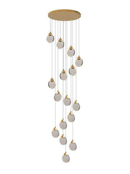 DecorBites™ Crystal Chandelier Pendant Light for Luxury Staircase