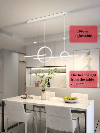 DecorBites™ LED Restaurant Chandelier: Modern Nordic Design Ceiling Pendant Lights for Living & Dining Rooms