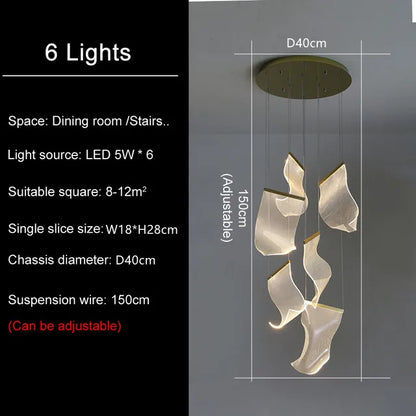 DecorBites™ LED Light Guide Ceiling Chandelier modern Novelty for Home Decor Lighting