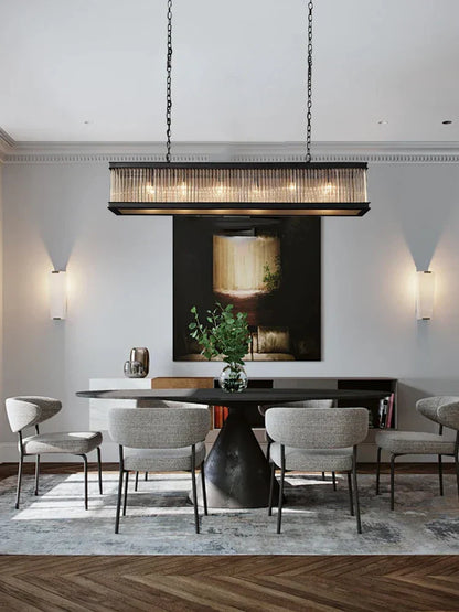 DecorBites™ Kristal Glass Rectangle Pendant Lights - Nordic Classic Dining Table Luminaire