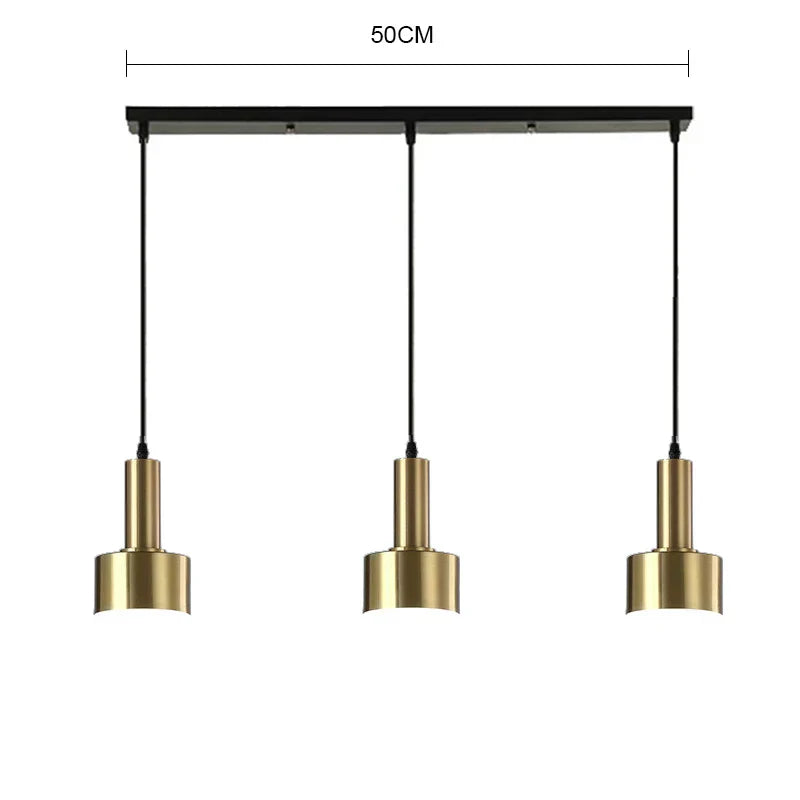 DecorBites™ Gold E27 LED Pendant Light Nordic Chandelier for Indoor Living Room & Bedroom