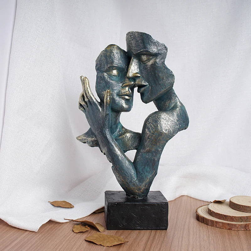 DecorBites™ Loving Couple Resin Statue for Interior Decor and Valentine's Day Gift