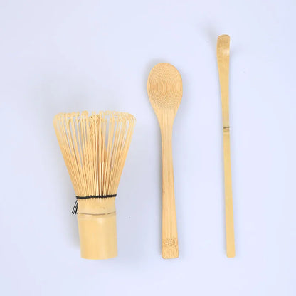 DecorBites™ Japanese Bamboo Tea Ceremony Set Matcha Whisk Brush Grinder Tools