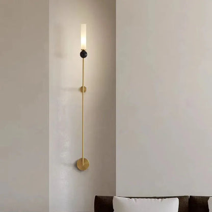 DecorBites™ Black Green Marble Wall Lamp Sconce with Copper Acrylic Lampshade