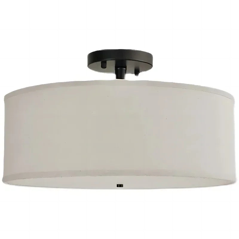 DecorBites™ Country Fabric LED Ceiling Light, Modern Wrought Iron Chandelier for Dining Room