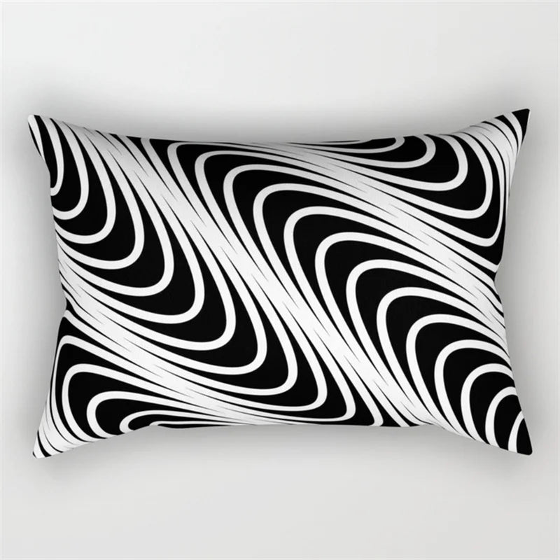 DecorBites™ Geometric Wave Line Waist Pillowcase Set