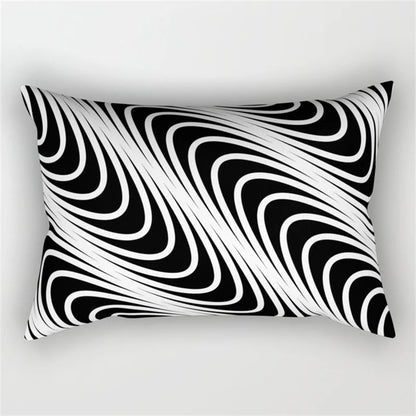 DecorBites™ Geometric Wave Line Waist Pillowcase Set