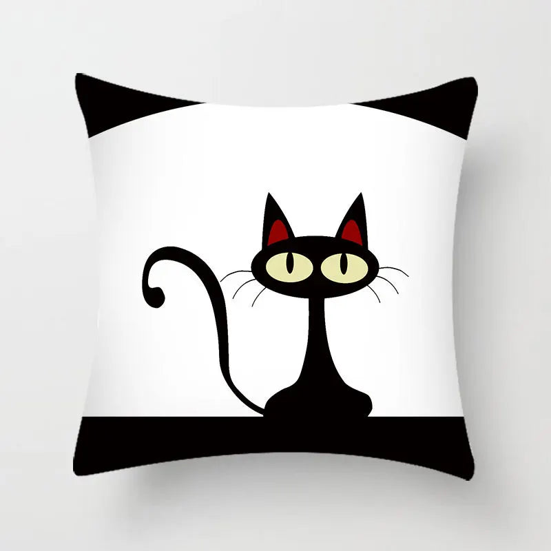 ™ Hello Cat Pillow Cover - Modern Design for Home Decor - Cute & Cozy