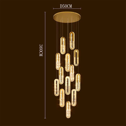 DecorBites™ Crystal Chandelier Dining Room Pendant Lights Ceiling Lamps Luxe Indoor Lighting