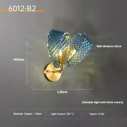 DecorBites™ Luxe Copper Leaf LED Ceiling Chandelier for Home, Bedroom, and Dining Room