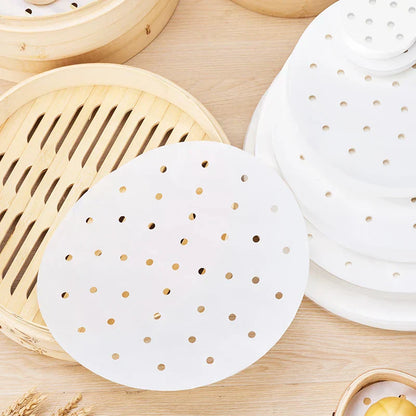 DecorBites™ Air Fryer Steamer Papers - 100PCS Non-Stick Oil-Absorbing Baking Utensils