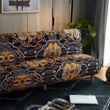 DecorBites™ Bohemian Mandala Futon Sofa Cover - No Armrest Couch Slipcover