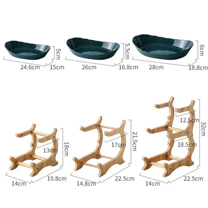 DecorBites™ 2/3 Layer Table Plates Dinnerware Fruit Bowl Salad Cake Stand Plate Bowl
