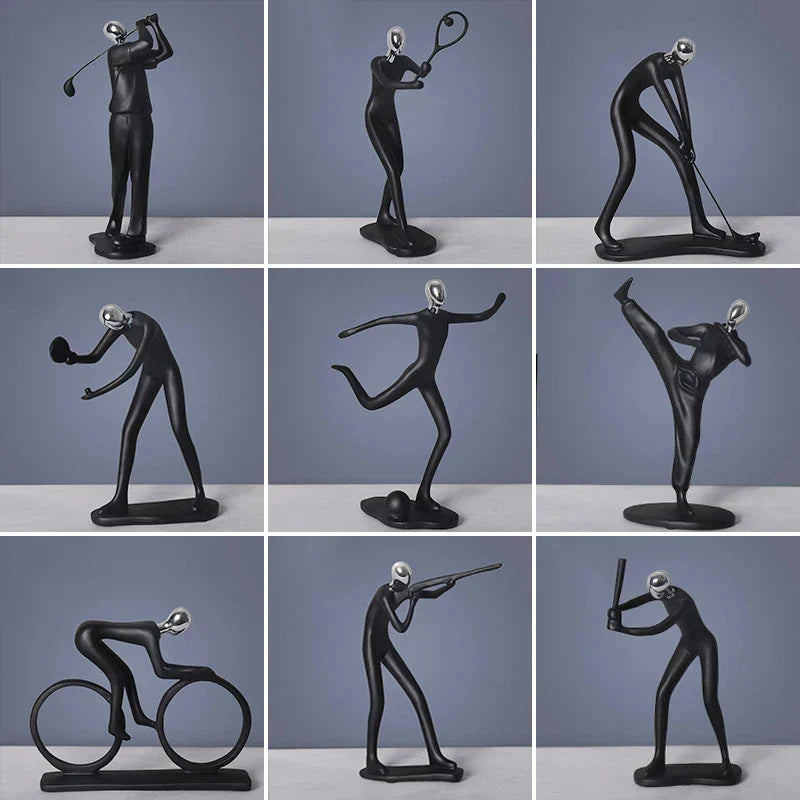 DecorBites™ Abstract Athlete Statue Sculpture for Home Office Decor