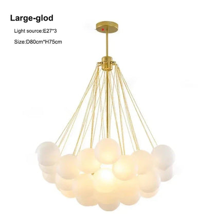 DecorBites™ Glass Ball LED Chandelier Pendant - Modern Hanging Light Fixture for Dining Room