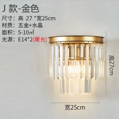 DecorBites™ Crystal Modern Wall Sconce Lamp for Bedroom & Living Room