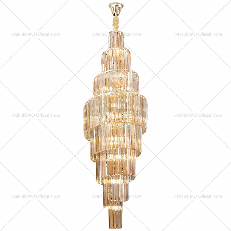 DecorBites™ Crystal Chandelier for Penthouse Villa Living Room - Modern Light Luxury Design