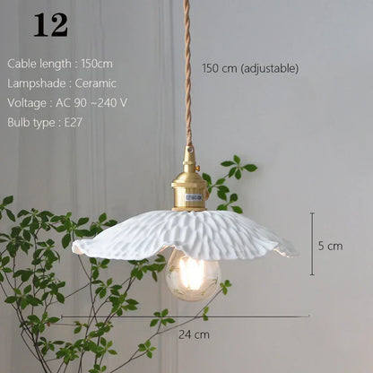 ™ Japanese Ceramic Pendant Light Scandinavian Style Luxury Lamp