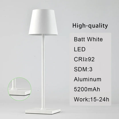 DecorBites™ Acrylic Crystal Art LED Table Lamp - Rechargeable Cordless Design