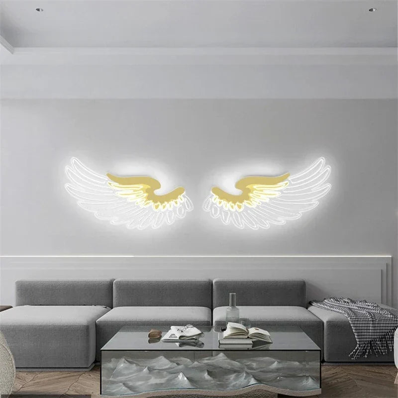 DecorBites™ Angel Wings RGB LED Wall Lamp for Living Room Bedroom Restaurant Bar