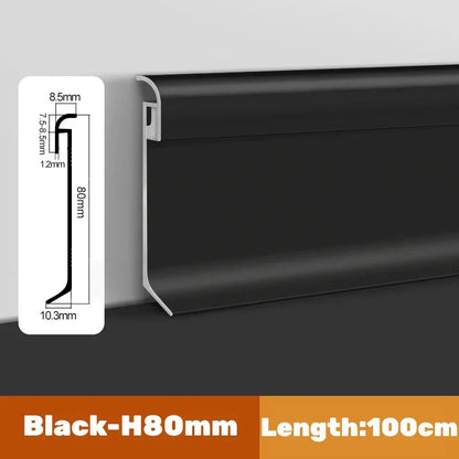 DecorBites™ LED Skirting Line Aluminum Profile for Stylish Backlighting, Stair Lighting & Wall Trim