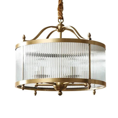 ™ Golden Copper Glass Chandelier LED Ceiling Pendant Light