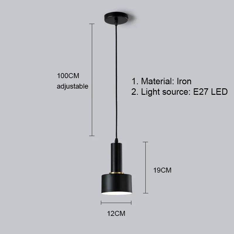 DecorBites™ Gold E27 LED Pendant Light Nordic Chandelier for Indoor Living Room & Bedroom