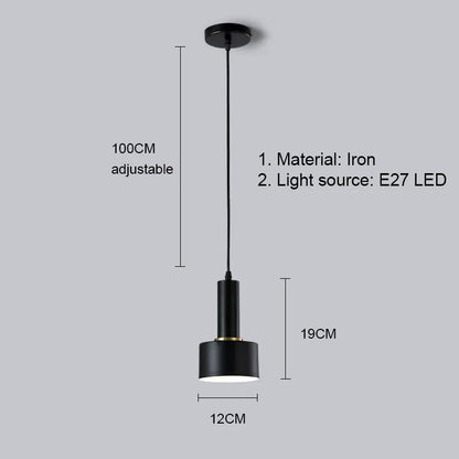 DecorBites™ Gold E27 LED Pendant Light Nordic Chandelier for Indoor Living Room & Bedroom
