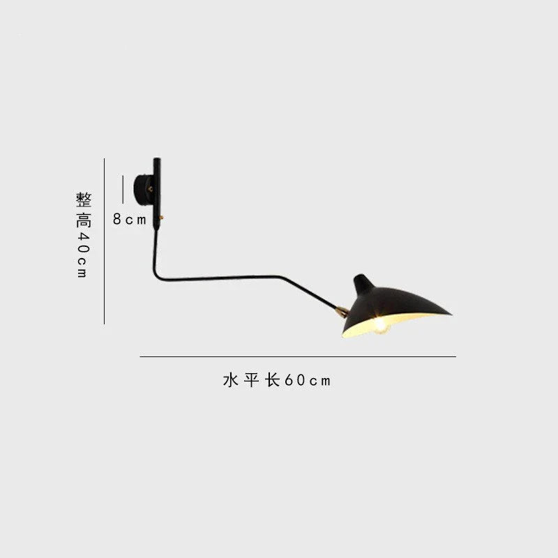 DecorBites™ Black Serge Mouille Wall Lamp: Nordic Design, Creative Living Room Decor