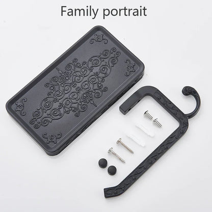 DecorBites™ Aluminum Toilet Paper Holder with Phone Rack and Hook