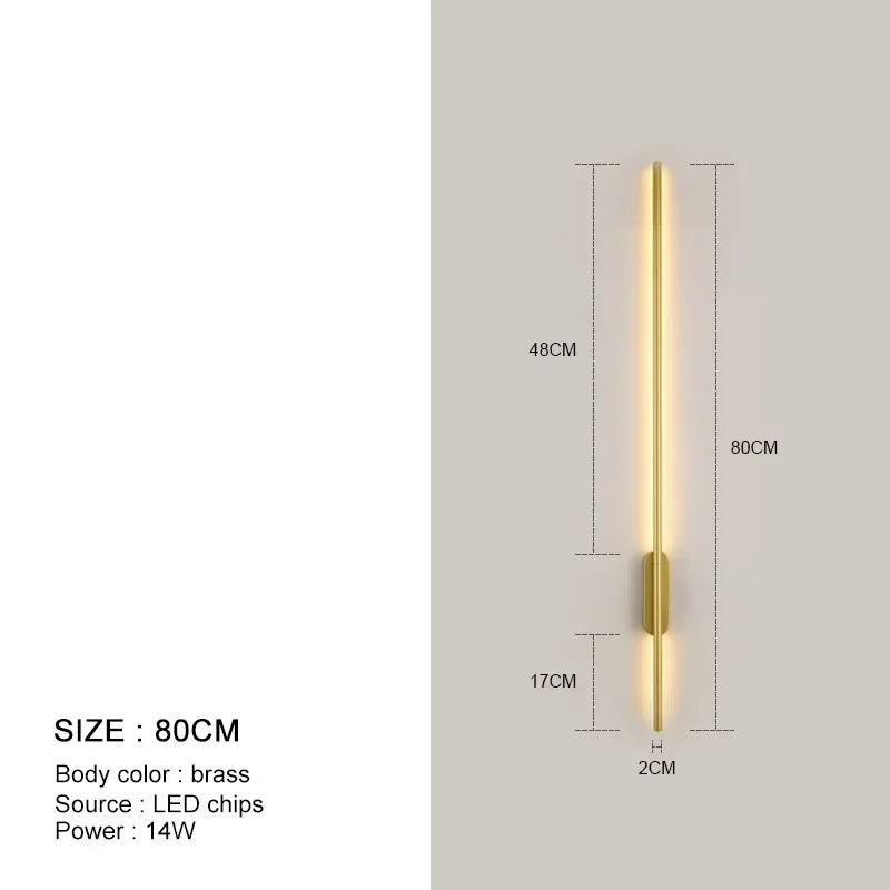 DecorBites™ Black LED Wall Lights - Modern Straight Line for Bedroom, Living Room, Kitchen Décor