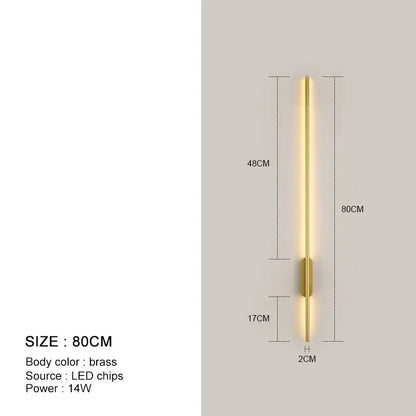 DecorBites™ Black LED Wall Lights - Modern Straight Line for Bedroom, Living Room, Kitchen Décor